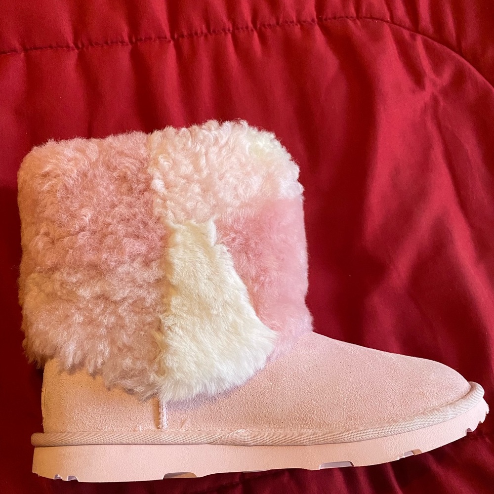 Pink furry Uggs